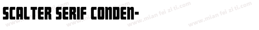 Scalter Serif Conden字体转换